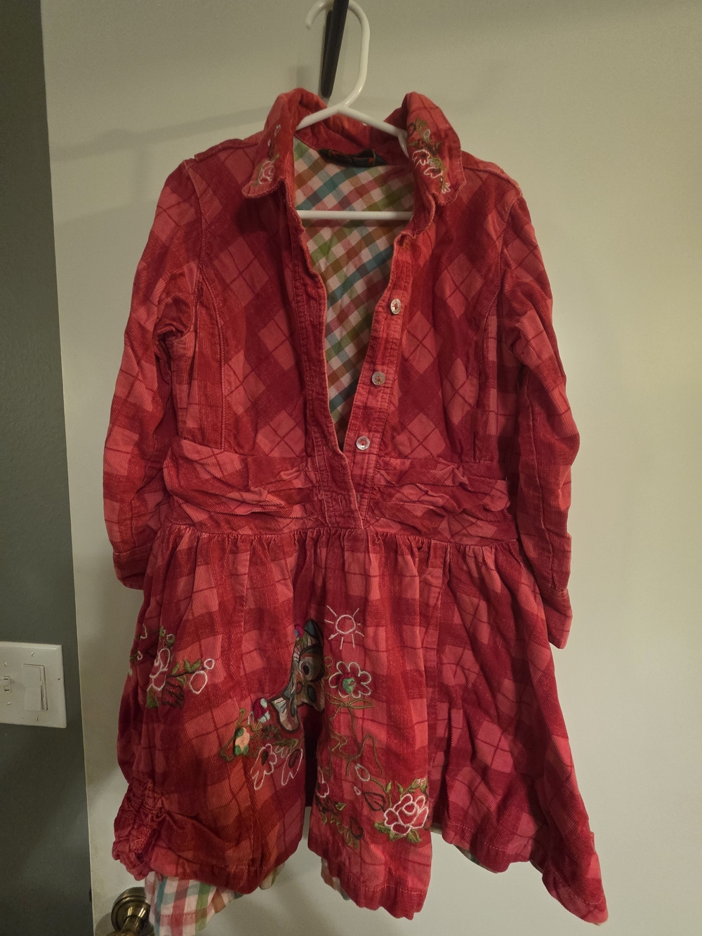 Oilily Red Multi-Color Dress Girls Size 5-6